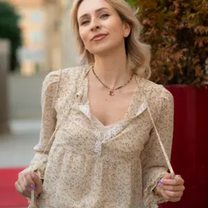 Naszyjnik choker z Turmalinem Kolorowym