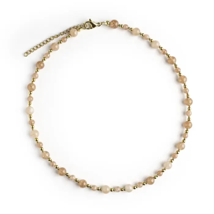 Naszyjnik Choker z Kamieniem Słonecznym