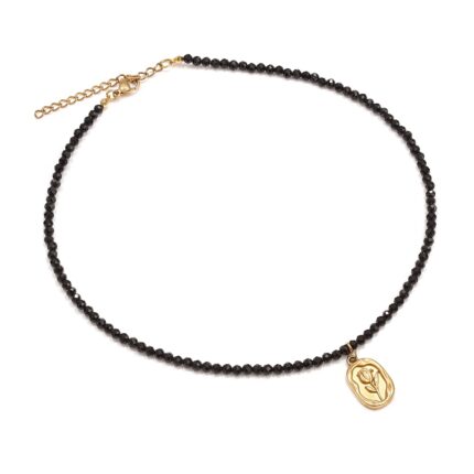 Naszyjnik Choker z Czarnym Turmalinem z LIMITOWANĄ zawieszką