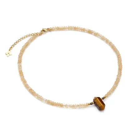Amulet Świadomego Wyboru z Cytrynu, Pirytu i Tygrysiego Oka